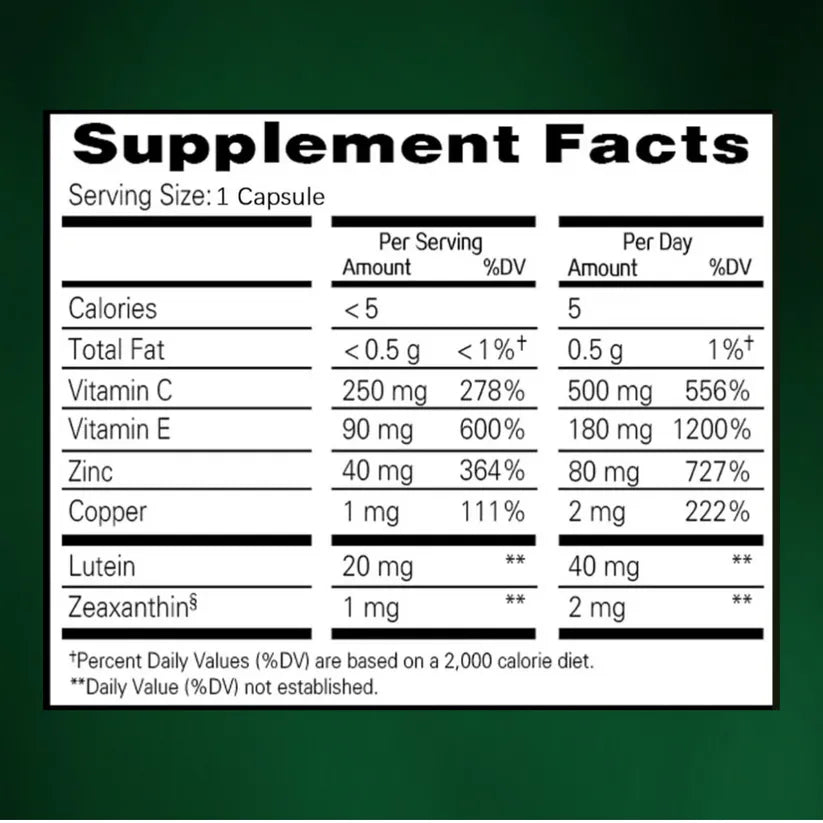 Zona Lutenvision-suplemento vitamínico y mineral para la salud ocular (90 cápsulas)
