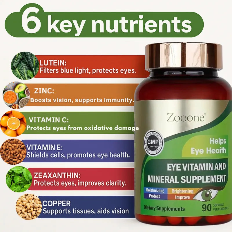 Zona Lutenvision-suplemento vitamínico y mineral para la salud ocular (90 cápsulas)