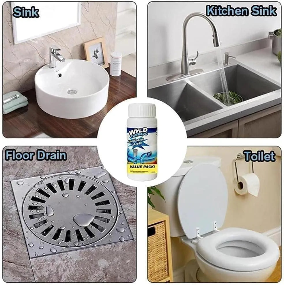 Desatascador Potente en Polvo – Limpieza Eficaz de Fregaderos e Inodoros